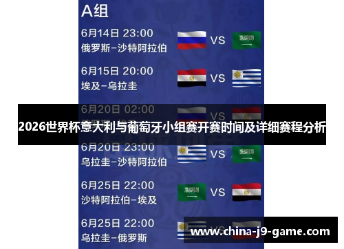 2026世界杯意大利与葡萄牙小组赛开赛时间及详细赛程分析 2026世界杯意大利与葡萄牙小组赛开赛时间及详细赛程分析